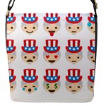 Uncle Sam Emoji Flap Closure Messenger Bag (S)