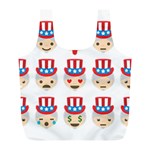 Uncle Sam Emoji Full Print Recycle Bag (L)