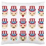 Uncle Sam Emoji Large Flano Cushion Case (One Side)