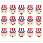 Uncle Sam Emoji Large Satin Scarf (Square)