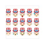 Uncle Sam Emoji Small Satin Scarf (Square)