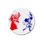 Victorian Marriage Rubber Coaster (Round)