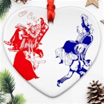 Victorian Marriage Heart Ornament (Two Sides)