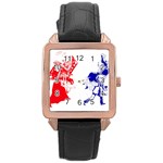 Victorian Marriage Rose Gold Leather Watch 