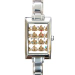 poop Emoji Rectangle Italian Charm Watch