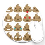 poop Emoji Round Mousepad