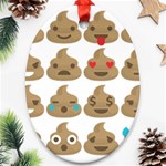 poop Emoji Ornament (Oval)