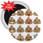 poop Emoji 3  Magnet (10 pack)