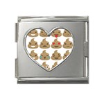 poop Emoji Mega Link Heart Italian Charm (18mm)