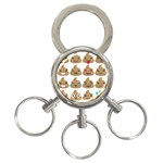 poop Emoji 3-Ring Key Chain