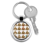 poop Emoji Key Chain (Round)