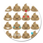 poop Emoji Magnet 5  (Round)