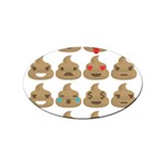 poop Emoji Sticker Oval (10 pack)