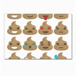 poop Emoji Postcard 5  x 7 