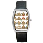 poop Emoji Barrel Style Metal Watch