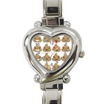 poop Emoji Heart Italian Charm Watch