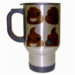 poop Emoji Travel Mug (Silver Gray)