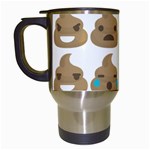 poop Emoji Travel Mug (White)