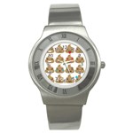 poop Emoji Stainless Steel Watch