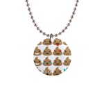 poop Emoji 1  Button Necklace