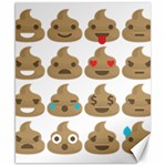 poop Emoji Canvas 8  x 10 