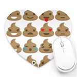 poop Emoji Heart Mousepad