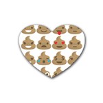 poop Emoji Rubber Coaster (Heart)