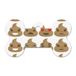 poop Emoji Dog Tag Bone (One Side)