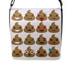 poop Emoji Flap Closure Messenger Bag (L)