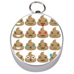 poop Emoji Silver Compass