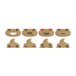 poop Emoji Satin Scarf (Oblong)