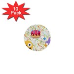 happy Birthday emoji 1  Mini Button (10 pack) 