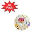 happy Birthday emoji 1  Mini Magnet (10 pack) 