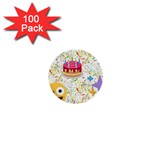 happy Birthday emoji 1  Mini Button (100 pack) 