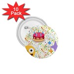 happy Birthday emoji 1.75  Button (10 pack) 