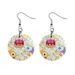 happy Birthday emoji 1  Button Earrings