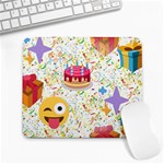 happy Birthday emoji Large Mousepad