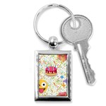 happy Birthday emoji Key Chain (Rectangle)