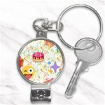 happy Birthday emoji Nail Clippers Key Chain