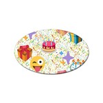 happy Birthday emoji Sticker (Oval)