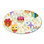 happy Birthday emoji Magnet (Oval)