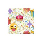 happy Birthday emoji Magnet (Square)