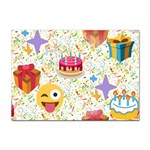 happy Birthday emoji Sticker A4 (10 pack)