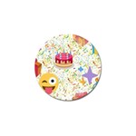 happy Birthday emoji Golf Ball Marker