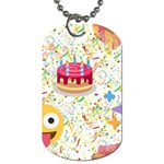 happy Birthday emoji Dog Tag (Two Sides)