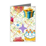 happy Birthday emoji Mini Greeting Card