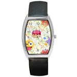 happy Birthday emoji Barrel Style Metal Watch