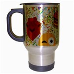 happy Birthday emoji Travel Mug (Silver Gray)