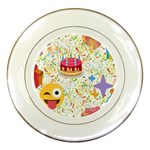 happy Birthday emoji Porcelain Plate