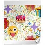 happy Birthday emoji Canvas 8  x 10 